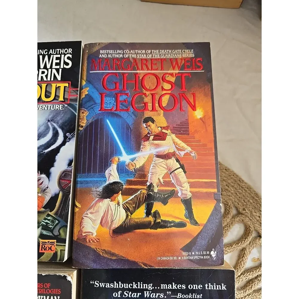 Lot of 4 Ghost Legion, Dragon Wing Margaret Weis Fantasy Sci-Fi‎ Paperback Books
